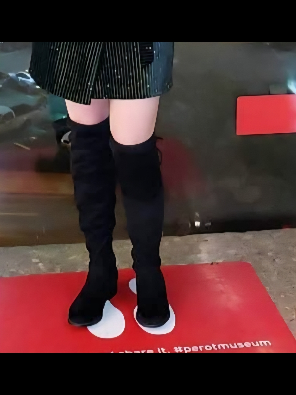 Black Suede Over-the-Knee Boots